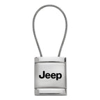 Satin-Chrome Cable Keychain KCC.JEE - Officially Licensed for Jeep