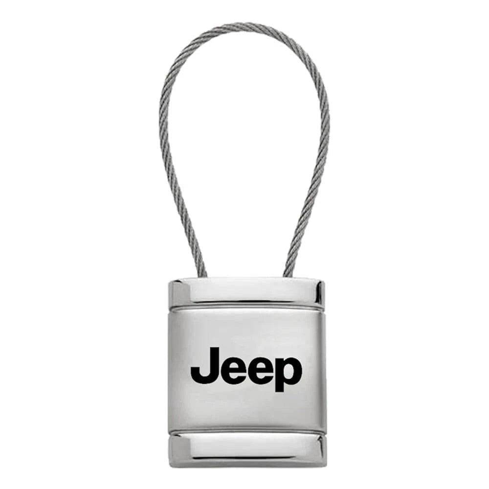 Satin-Chrome Cable Keychain KCC.JEE - Officially Licensed for Jeep