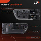 Front Left Interior Door Handle for Toyota Sienna (2004-2010) Gray Stone