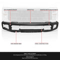 Front Bumper Face Bar for Ford F-250 F-350 SD (2023–2026) w/ Fog Light Holes