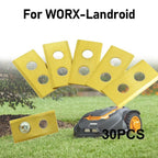 30Pcs Titanium Replacement Blades for WORX Robot Lawn Mower (2013–2023)