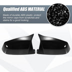 Pair Door Rearview Mirror Cover Cap Gloss Black for BMW 525i 528i 530i 535i 550i (2001–2007)