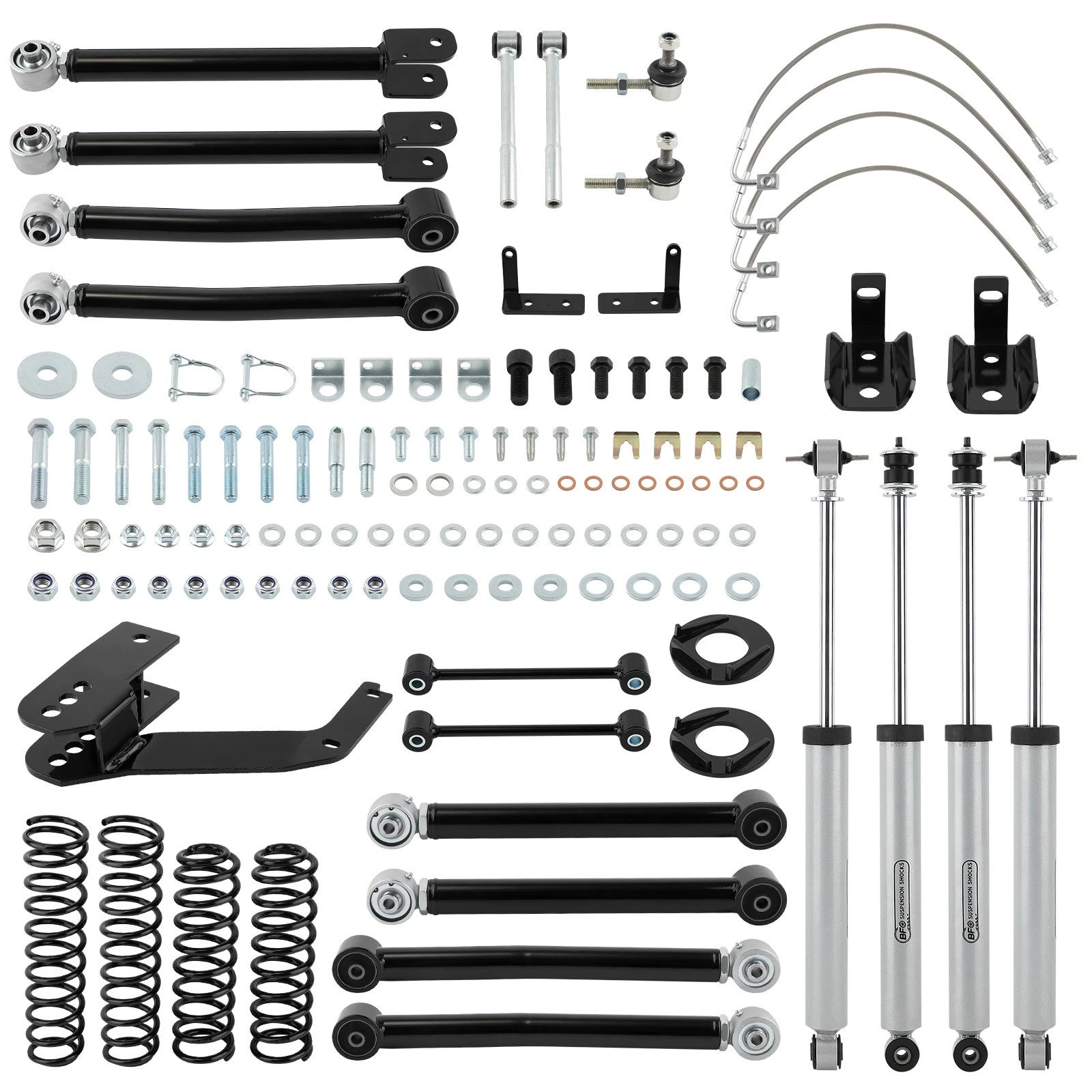 4" Lift Kit w/ Shocks for Jeep Wrangler JK Unlimited 2WD 4WD 2007-2018 4 Door