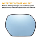 Pair Blue Heated Mirror Glass for Honda Odyssey (2009–2013)