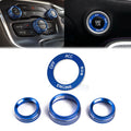 Engine Start Button AC Radio Switch Knob Ring Cover for Dodge Charger Challenger (2011–2021)