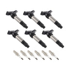 Set of 6 Ignition Coils & Spark Plugs for Land Rover LR2, Volvo S80, XC60, XC70, XC90