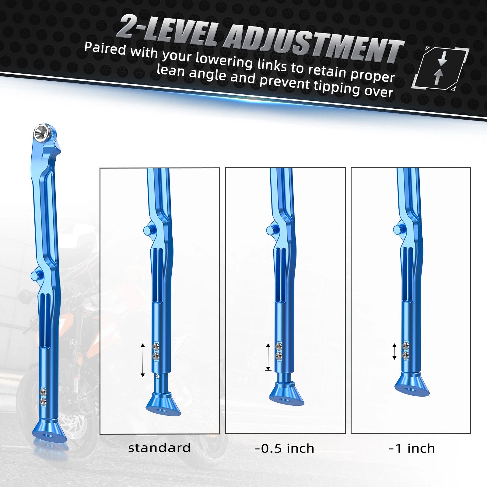Adjustable Kickstand for Husqvarna TE/FE 150-501 (2024-2025) FX/TX 125-450 (2023-2025)