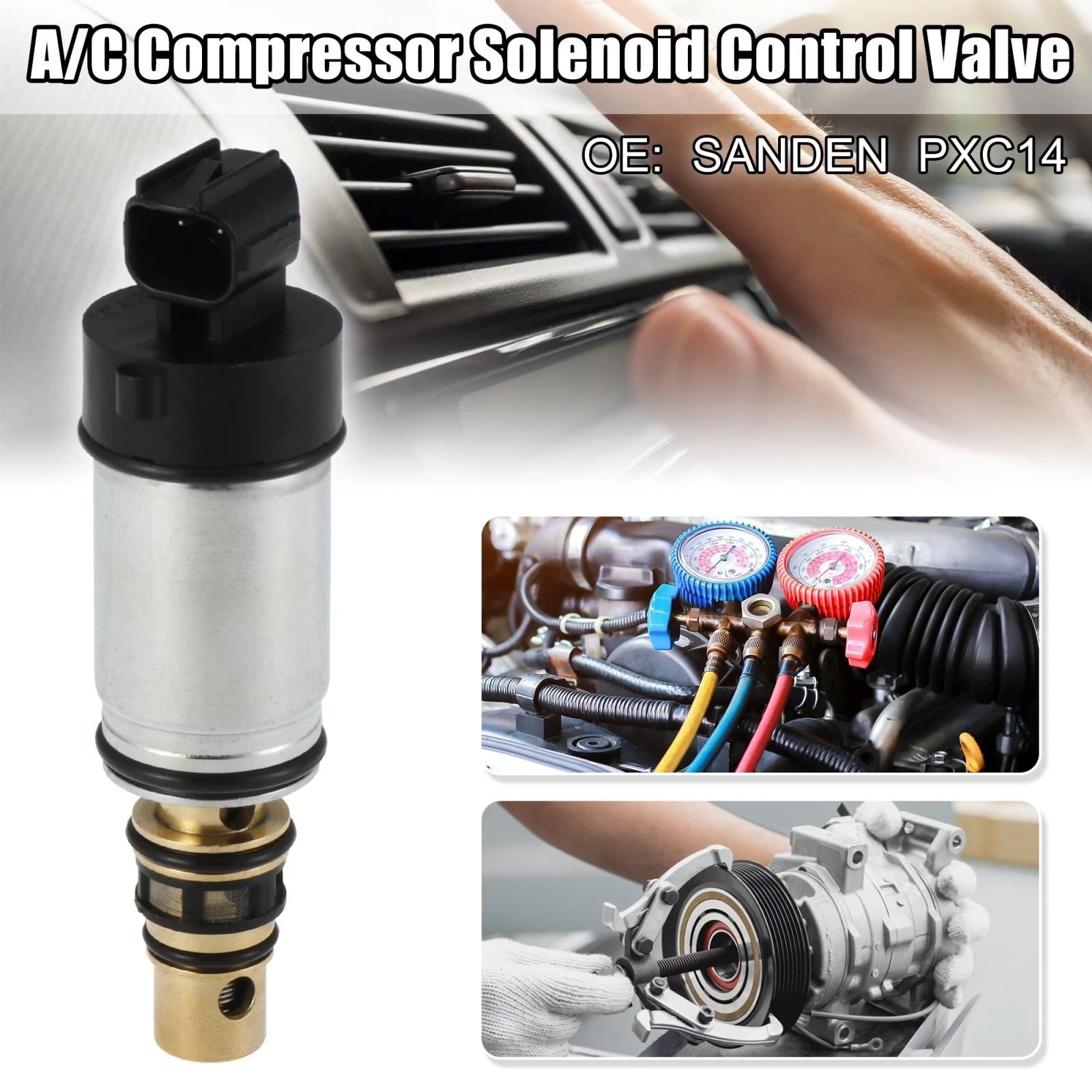 AC Compressor Control Solenoid Valve MT3402 43MT3402 for Nissan Sentra (2013–2015)