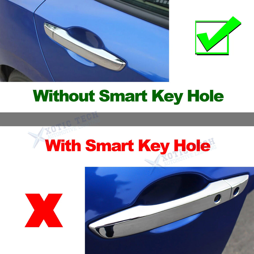 Chrome Door Handle Bowl Side Mirror Stripes Decor Trim for Honda Civic (2016-2021)