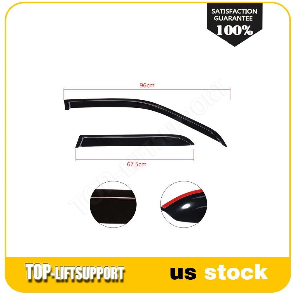 Wavy UV Window Visor Vent Shade Rain Guard for Honda CR-V (2002–2006)
