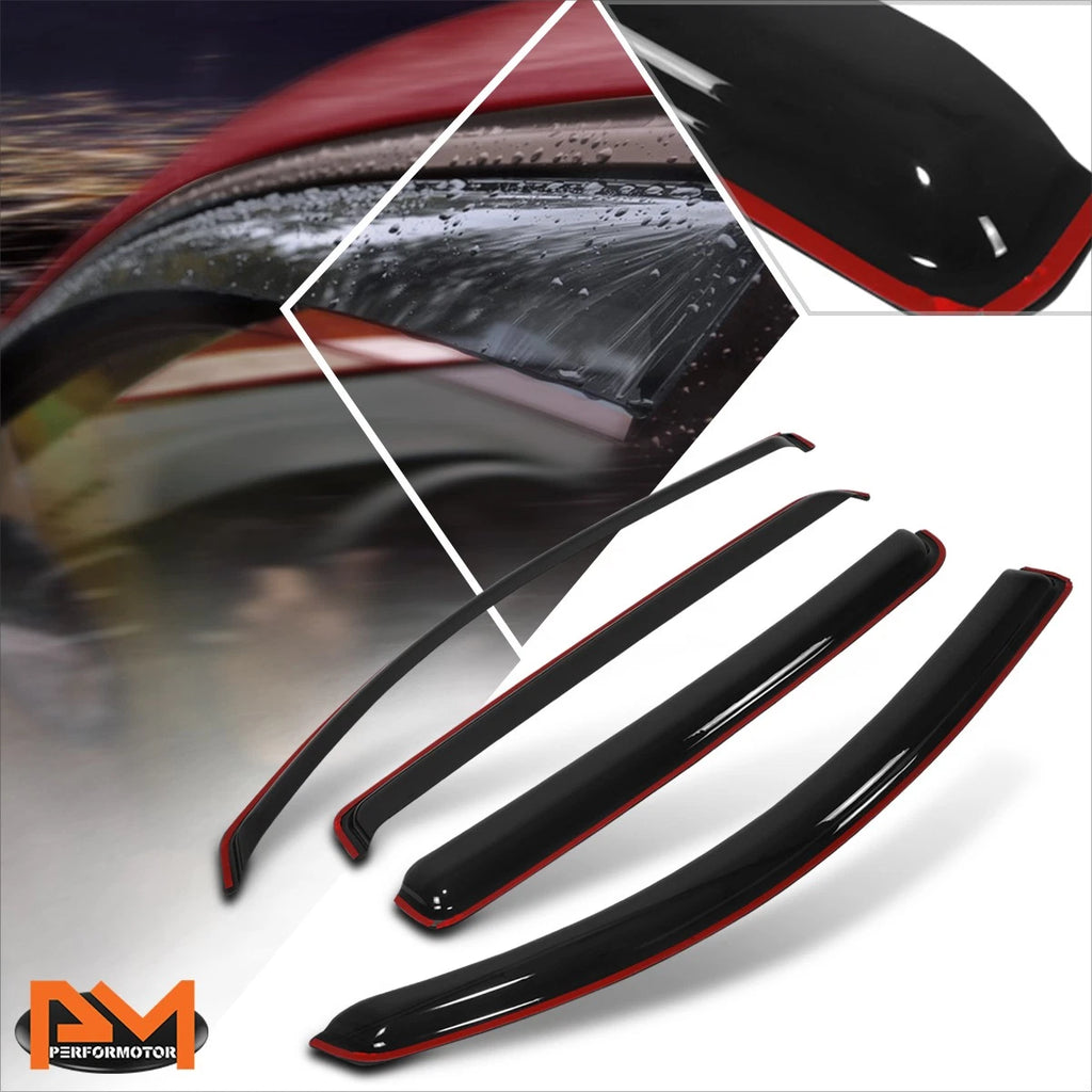 Set of 4 Side Window Visors for Toyota Tacoma Double Cab (2016–2023)