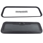 Tinted RV Window & Net Screen with Trim Ring for 2" Thick Wall (Fits 33.5"W x 10.5"H)