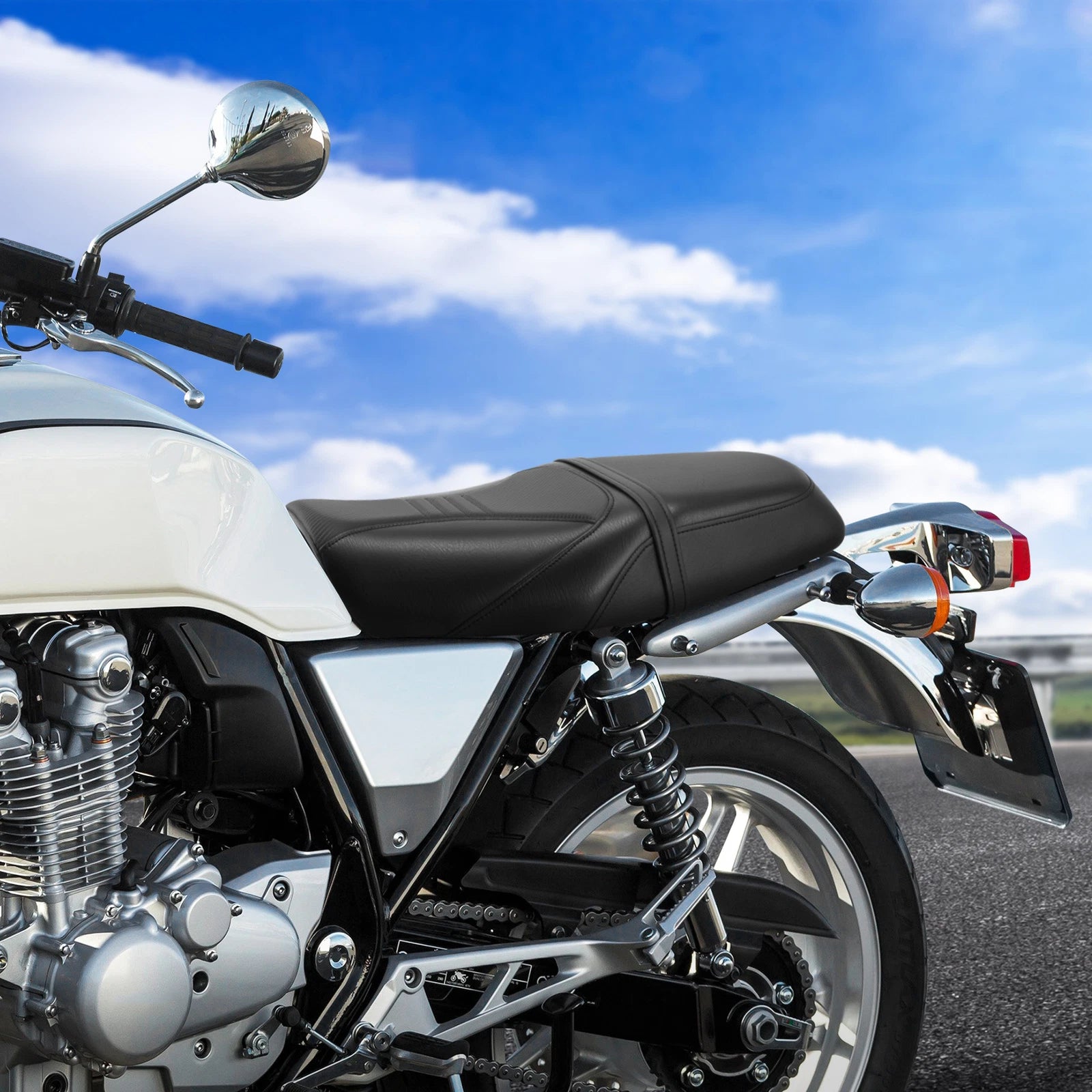 Black Front Rear Seat for Honda CB1100 (2010–2024)