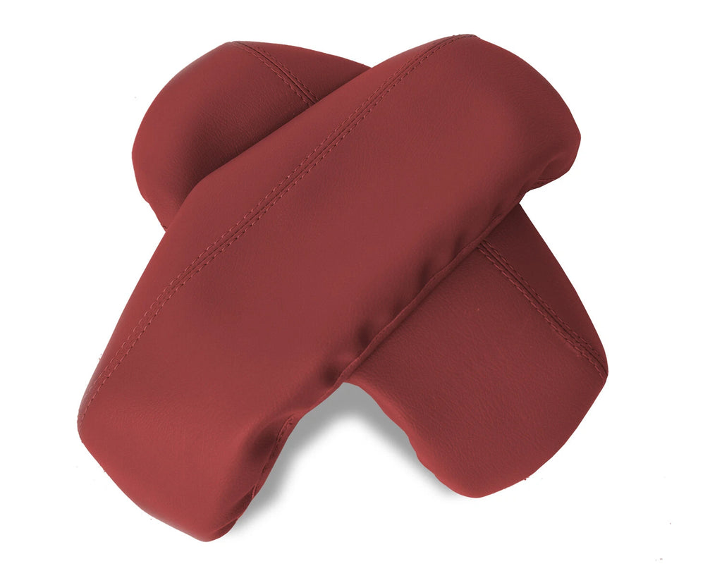 Leather Center Console Armrest Cover for Audi A8 (2011–2017) - Red