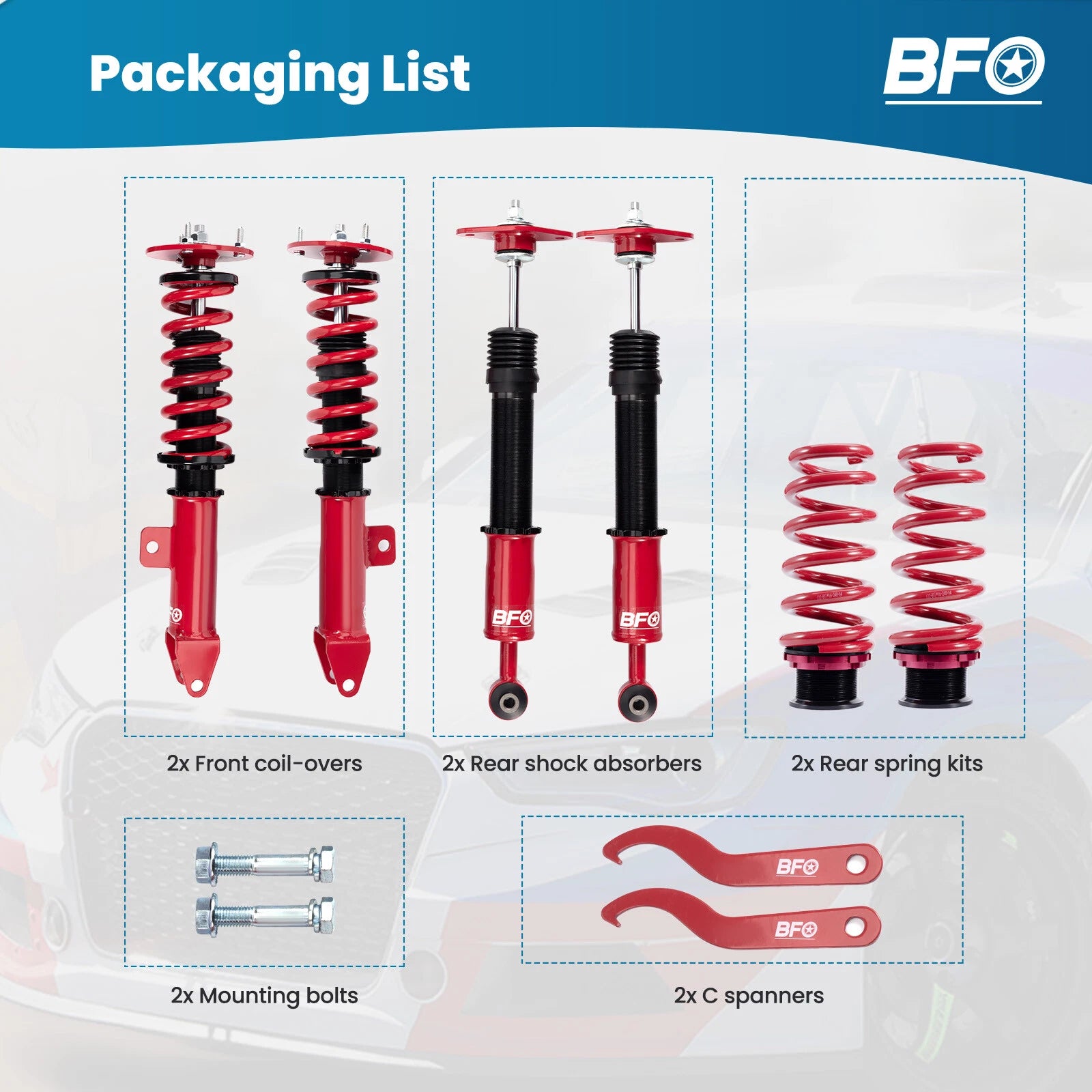Coilover Suspension Kit for Dodge Charger SRT8 RWD (2006–2010)