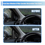 Carbon Fiber Pattern Front Door Window A Pillar Speaker Covers for Honda CR-V 