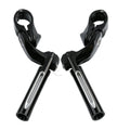 1 1/4" Black Short Angled Footpegs for Harley Road King, Glide