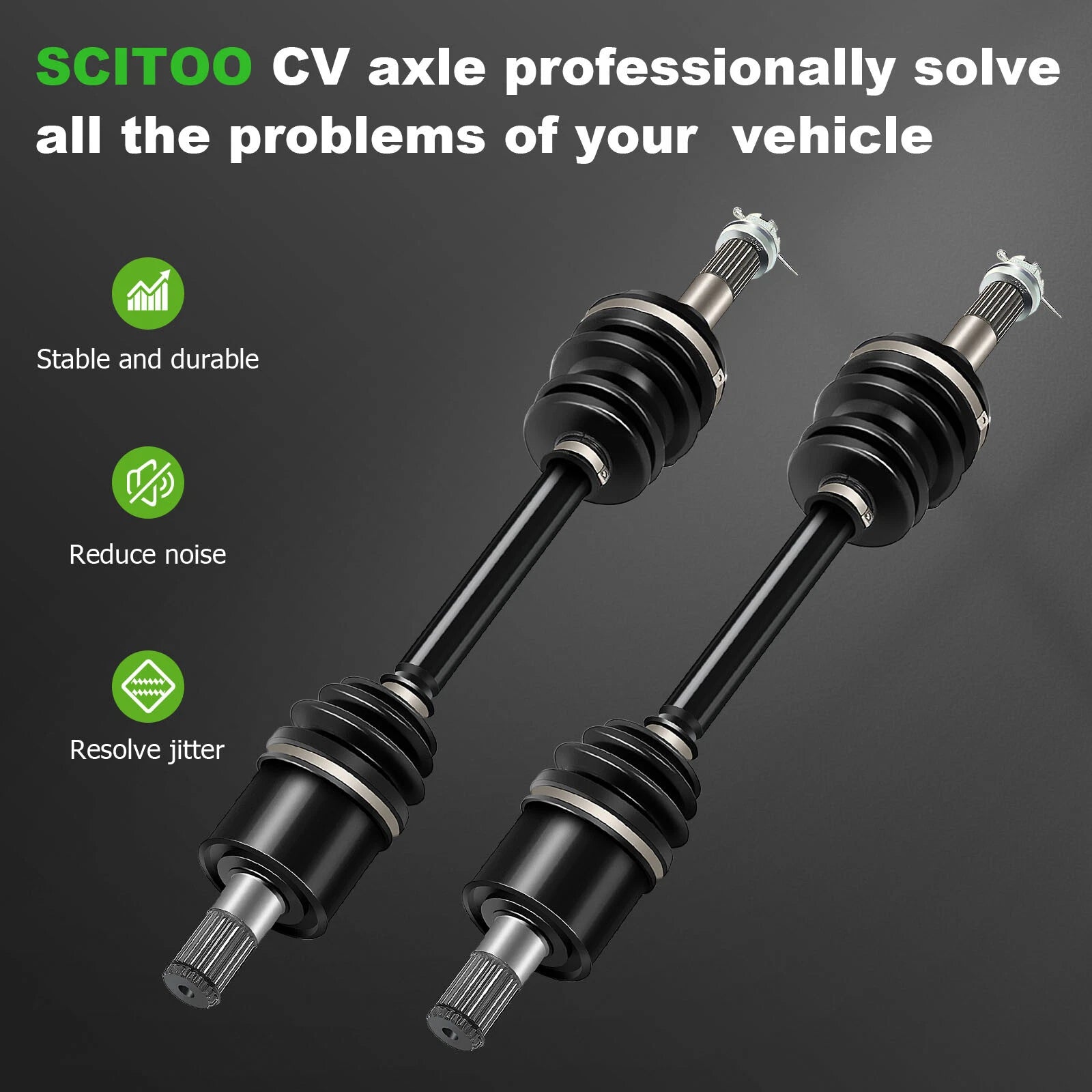 Set of 2 CV Joint Axles for Kawasaki Brute Force 750 (2005–2023)