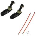 2X Square Snow Plow Shoe Skid Foot Assemblies w/Blade Markers for Snowblade