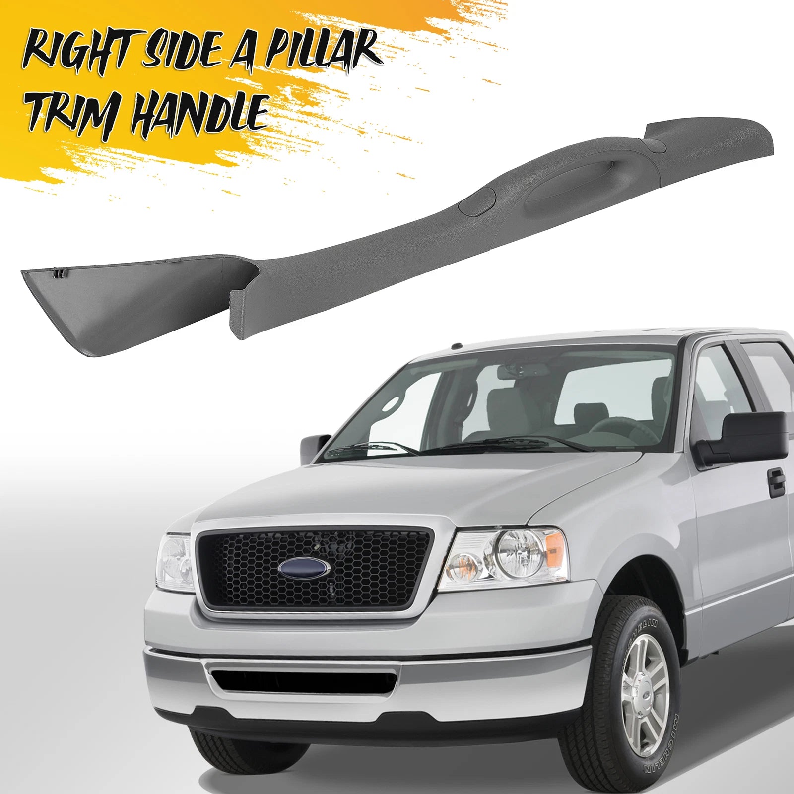 A Pillar Trim Handle for Ford F150 (2004–2008) RH Passenger Side Grey