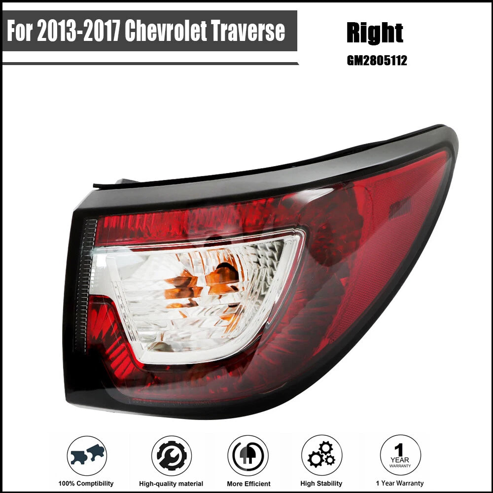 Tail Light Assembly for Chevrolet Traverse (2013–2017) Outside Passenger Side