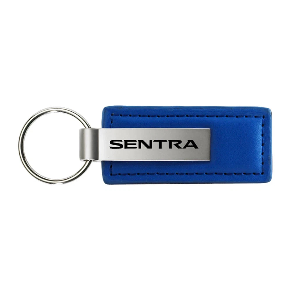 Blue Leather Keychain - Officially Licensed for Nissan Sentra