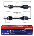 2X Front CV Axle Shafts for Dodge 600 Plymouth Chrysler (Turbo)