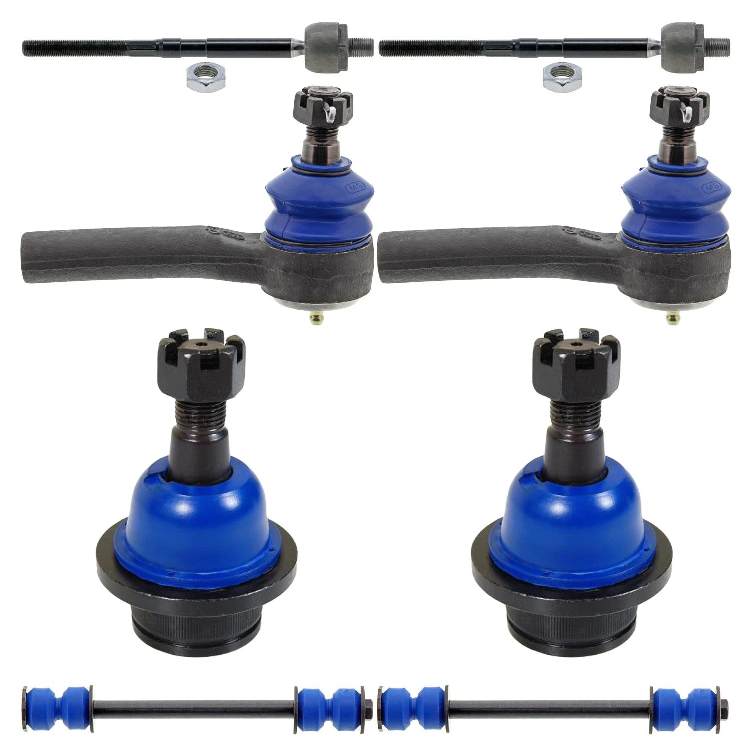 Set of 4 Mevotech Supreme Tie Rod Ends Sway Bar Kit for Mazda B2300 (1994–2006)