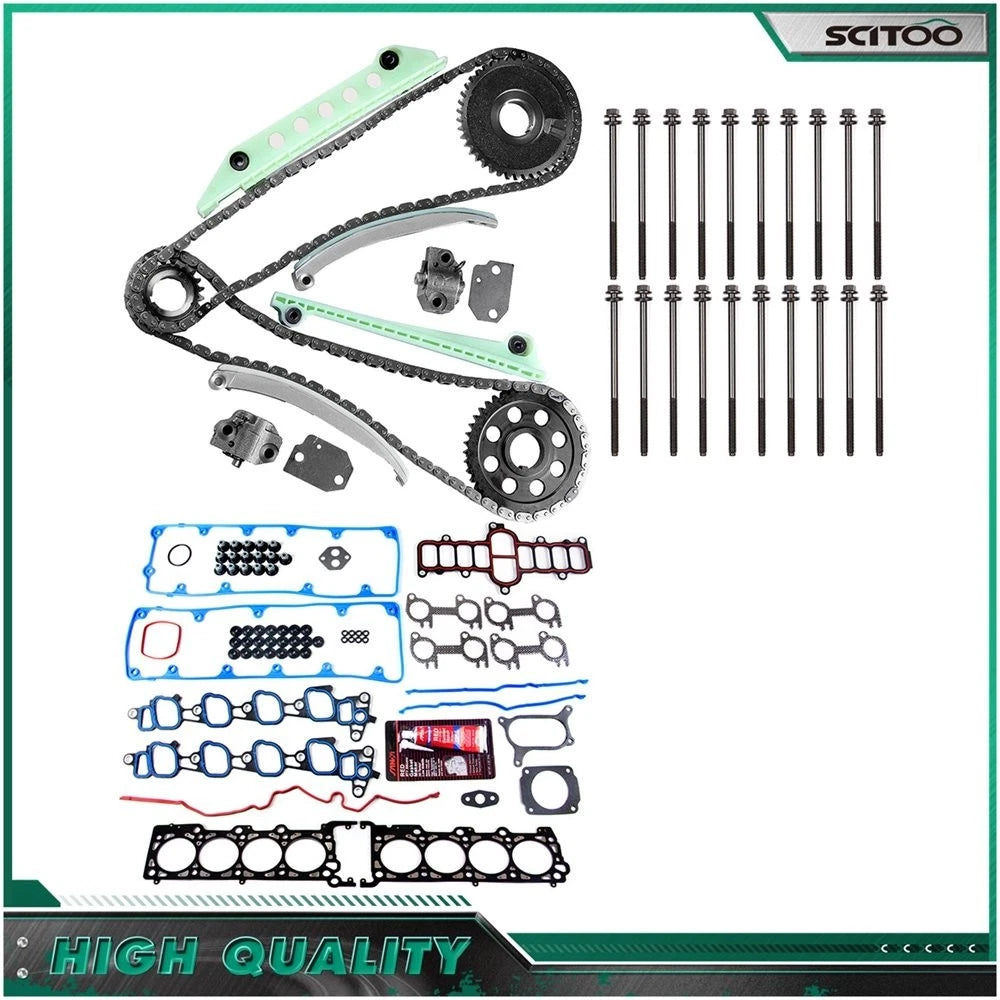 Timing Chain Kit with Head Bolts & Gasket Set for Ford Mustang (2000)
