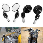 Handle Bar End Mirrors for Motorcycle (7/8", Round)