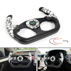 13in Universal U Shape Flat Drift Racing Steering Wheel with Horn Button