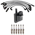 Hitachi Ignition Coil & Denso 6 Platinum Spark Plug Wire Set for Sierra 1500