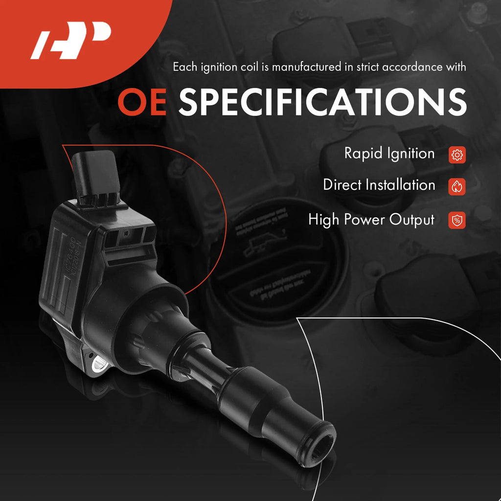 Set of 4 Ignition Coils for Hyundai Sonata (2015–2019) Kia Optima Sorento (2016–2020)