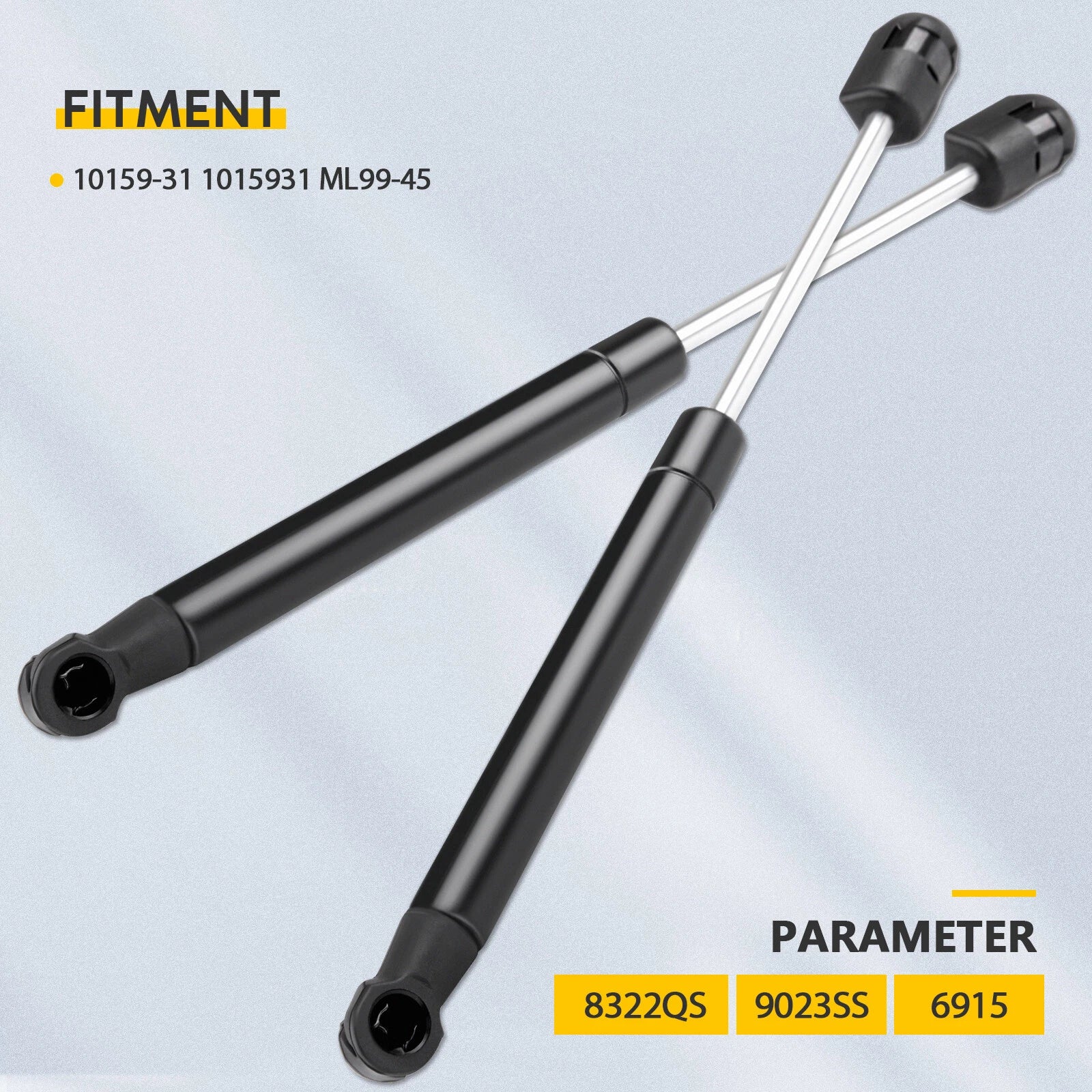 2X Lift Support Struts for Universal Applications (10" 45Lbs Force)