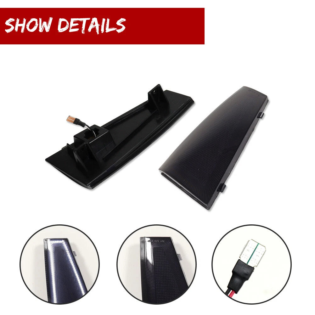 Set of 2 Smoked LED Side Marker Lights for Chevrolet Malibu El Camino