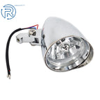 Chrome Headlight Visor for Bobber Chopper Dyna (12V)