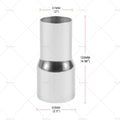 2" to 3" Exhaust Tube Pipe Adapter Reducer for