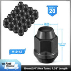 20x Closed End Bulge Acorn Wheel Lug Nut for Aftermarket Wheels