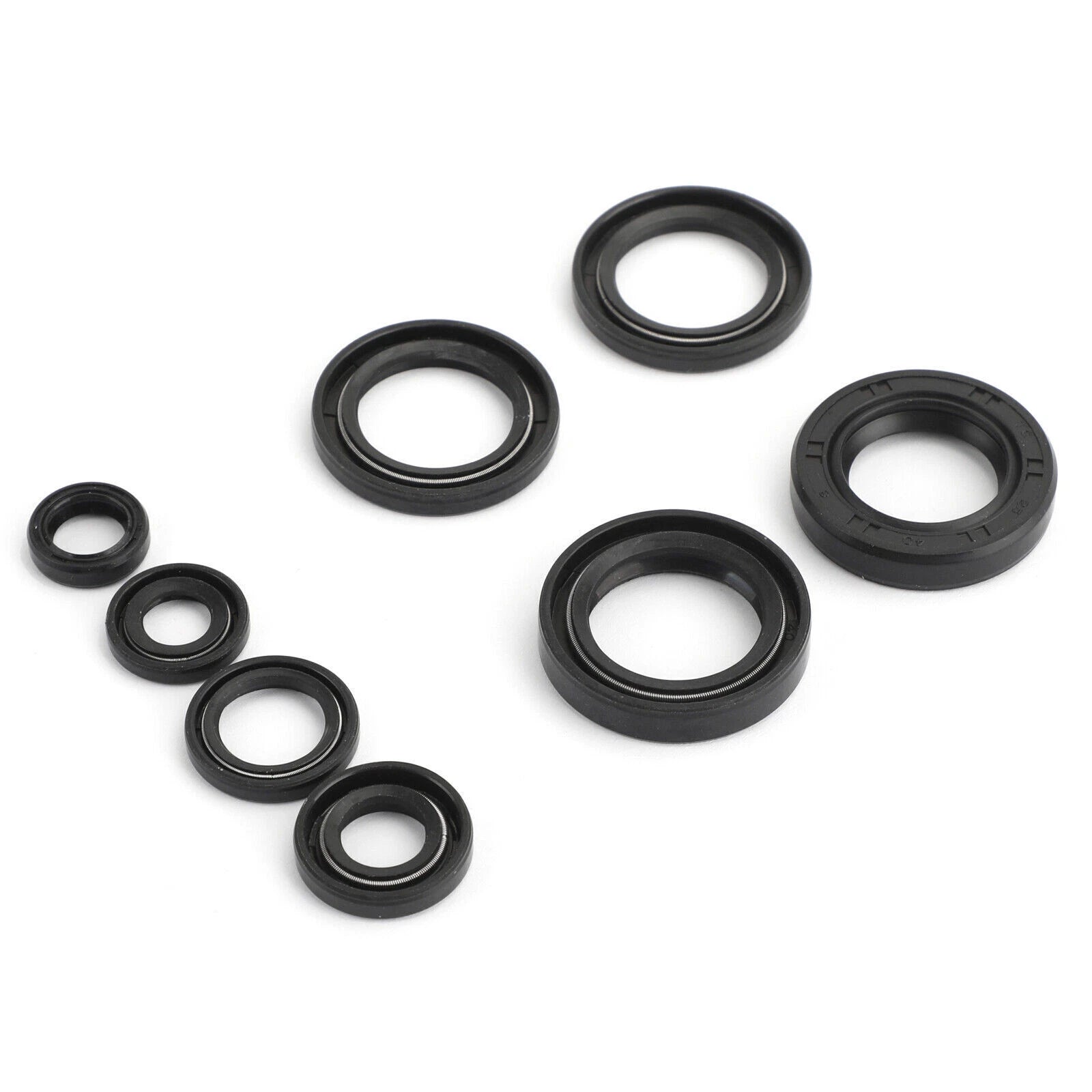 Complete Engine Oil Seal Set Kit x 8 for Yamaha DT 125 DT125 (1976–1981)