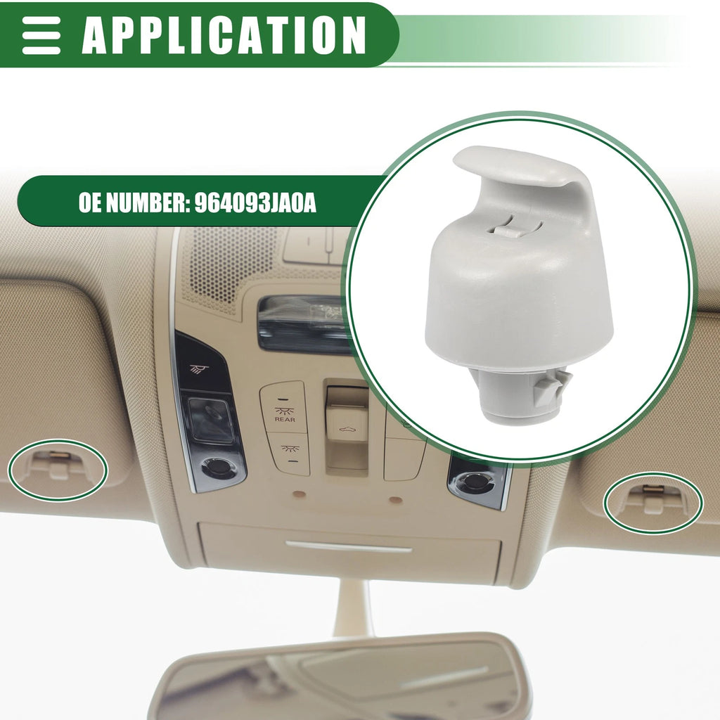 Sun Visor Holder Clip for Nissan Pathfinder (2013–2022) No. 964093JA0A Gray