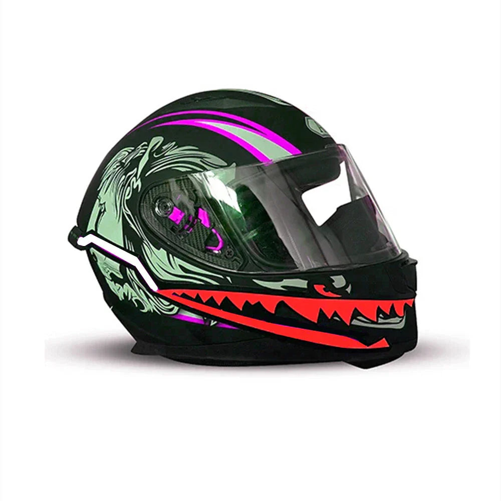 LED Night Signal Light Strip for Motorcycle Helmet Shark