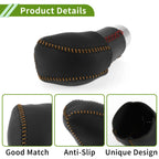 Car Gear Shift Knob Cover for Lexus RX350 2023-2024 Black Brown Faux Leather
