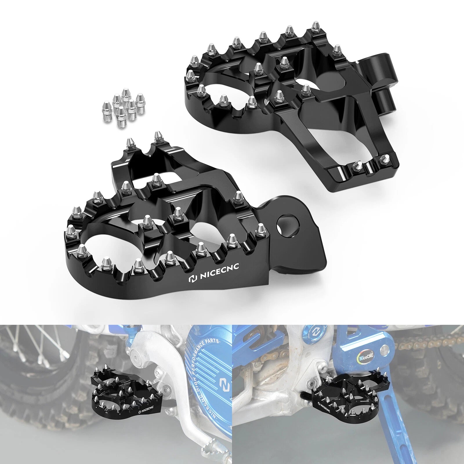 Foot Peg Extenders for Yamaha YZ125 YZ250 YZ250F YZ450F (1998–2023)