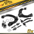 8x Front Control Arm with Ball Joint Tie Rod End Links for Honda Accord 
