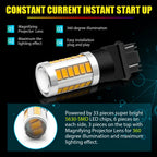 Amber LED Turn Signal Side Marker Bulb 3157 for 3156 (3000K) 2PCS (2010-2012)