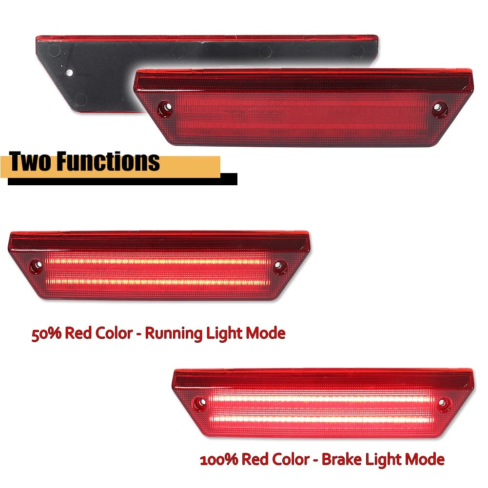 Set of 2 Red Tail Lights for Polaris Ranger 500 700 800 900 (2009–2016)