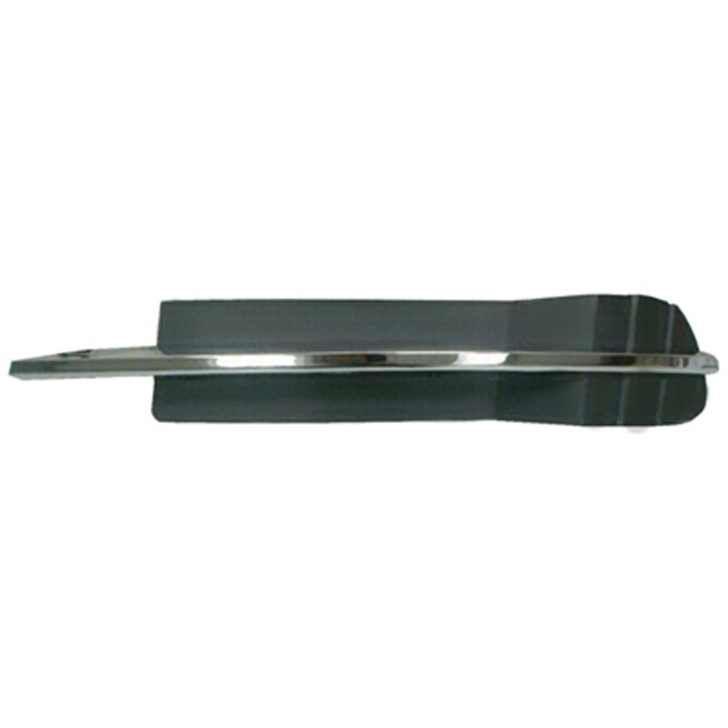 Replacement Black Chrome/Matte Driver Side Front Bumper Insert w/o Fog Lights