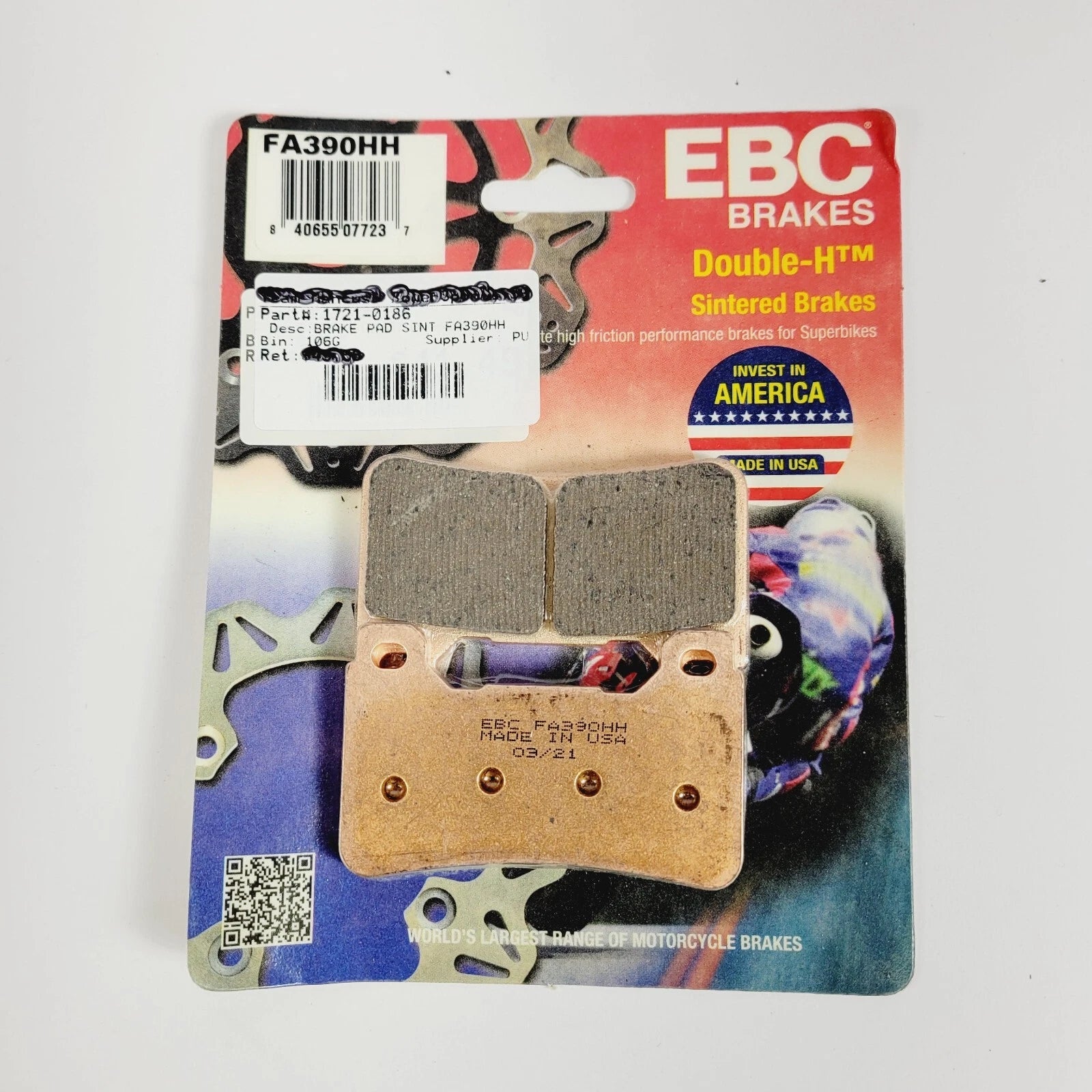 EBC FA390HH Sintered Front Brake Pads for CBR 1000RR (2004–2016), CBR600RR (2005–2017)