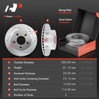 6x Front Drilled Rotors & Ceramic Brake Pads for Jeep Cherokee (1984–2001)