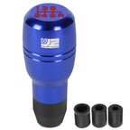 Cylindrical Shift Knob for Universal Fit (J2) - Blue with Thread Adapters